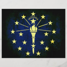 Colorful Contrast Indianan Flag Flyer