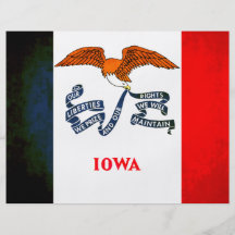 Colorful Contrast Iowan Flag Full Color Flyer