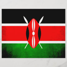 Colorful Contrast Kenyan Flag Flyers