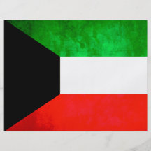 Colorful Contrast Kuwaiti Flag Full Color Flyer