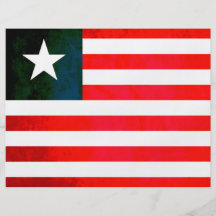 Colorful Contrast Liberian Flag Flyer Design