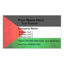 Colorful Contrast PalestinianFlag Business Card Templates