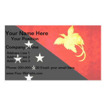 Colorful Contrast Papua New GuineanFlag Business Card Templates