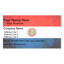 Colorful Contrast ParaguayanFlag Business Cards