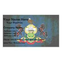 Colorful Contrast PennsylvanianFlag Business Card Template