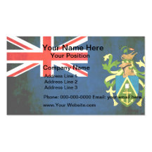 Colorful Contrast PitcairnianFlag Business Cards