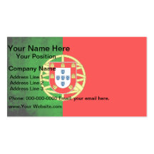 Colorful Contrast PortugueseFlag Business Card