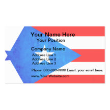 Colorful Contrast Puerto RicanFlag Business Card