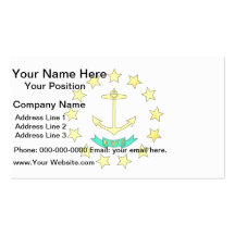 Colorful Contrast Rhode IslanderFlag Business Card Templates