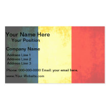 Colorful Contrast RomanianFlag Business Cards
