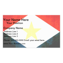 Colorful Contrast SabanFlag Business Card Template