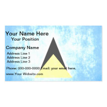 Colorful Contrast Saint LucianFlag Business Card