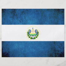 Colorful Contrast Salvadoran Flag Flyer Design
