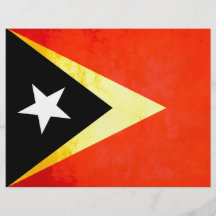 Colorful Contrast Timorese Flag Flyer