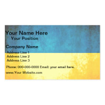 Colorful Contrast UkrainianFlag Business Cards