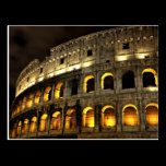 Colosseum à la carte postale de nuit cartes postales