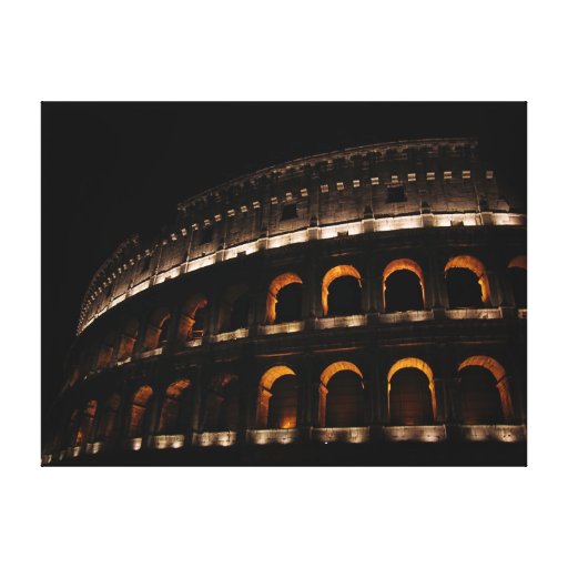 Colosseum à la copie de toile de nuit impression sur toile