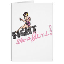 Combat comme un cancer du sein 2 de fille cartes