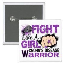 Combat comme une maladie de Crohn 20,2 de fille Badge Avec Épingle