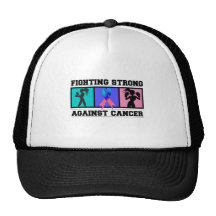 Combat de cancer de la thyroïde fort casquettes
