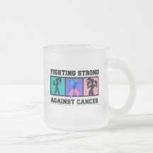 Combat de cancer de la thyroïde fort tasse