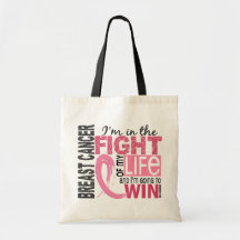 Combat de mon cancer du sein de la vie sacs en toile