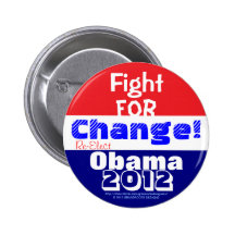 Combat pour le changement ! Réélisez Obama 2012 Pin's Avec Agrafe