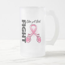 Combat rose de ruban de boxe comme un cancer du se mugs
