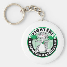 Combattant de chat de trouble bipolaire porte-clefs