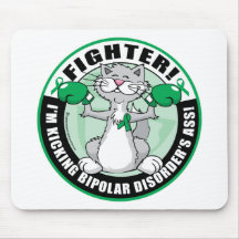 Combattant de chat de trouble bipolaire tapis de souris