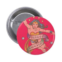 Combattant de liberté de femme de merveille badge