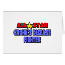 Combattant de maladie de Crohn d'All Star Cartes De Vœux