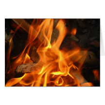 Combustion de la carte de voeux