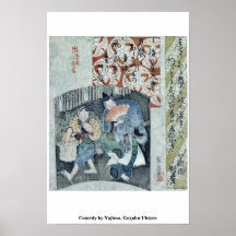 Comédie par Yajima, Gogaku Ukiyoe Posters