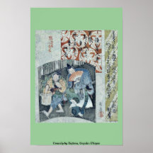 Comédie par Yajima, Gogaku Ukiyoe Posters