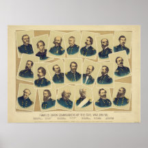 Commandants célèbres des syndicats de la guerre ci posters