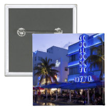 Commande d'océan, plage du sud, Miami Beach, 2 Badge Avec Épingle