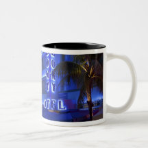 Commande d'océan, plage du sud, Miami Beach, 2 Mugs