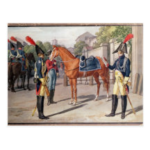 Commandez et garde de la garde royale en 1826 cartes postales