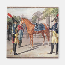 Commandez et garde de la garde royale en 1826 magnets pour réfrigérateur