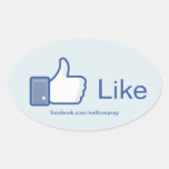 Comme le bouton - autocollants promotionnels