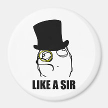 Comme monsieur Monocle Rage Face Meme Aimants
