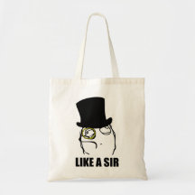 Comme monsieur Monocle Rage Face Meme Sacs De Toile