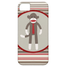 Comme un singe de chaussette de patron avec la cra iPhone 5 case