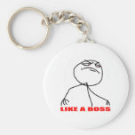 Comme un visage de meme de patron porte-clefs