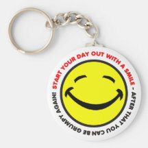 Commencez votre jour par un sourire Keychain Porte-clé