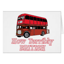 Comment autobus terriblement britannique carte de vœux