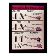 Comment utiliser un extincteur cartes postales