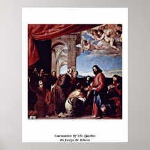 Communion des apôtres par Jusepe De Ribera Poster