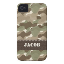 Compagnon de cas de l'iPhone 4 de camouflage de Ca Coques Case-Mate iPhone 4